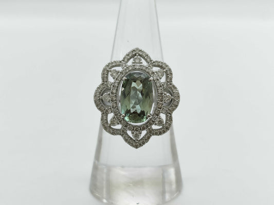AX 2.857ct D 0.76ct PT950 8.3g Ring 