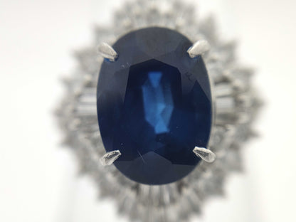 S3.51ct D0.90ct Pt900 9.3g Ring 