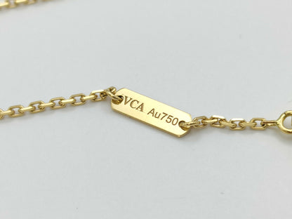 Van Cleef & Arpels Vintage Alhambra Mother-of-Pearl Necklace in Yellow Gold and Au750, 5.2g 