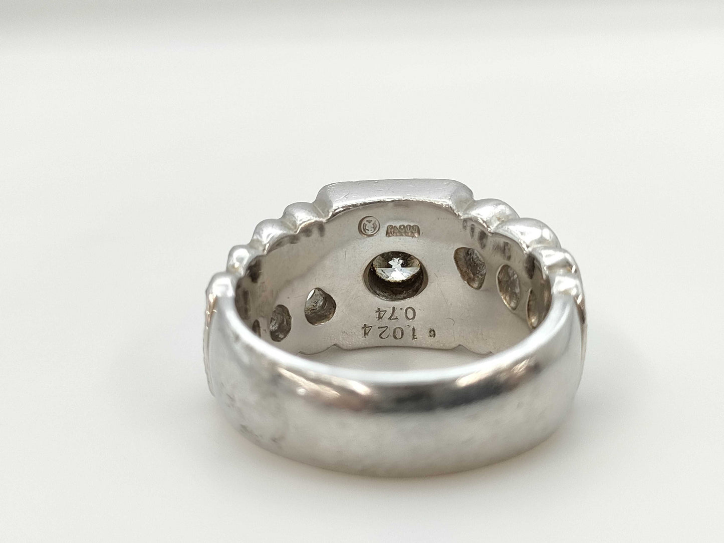 D1.024/0.74ct PT900 37.9g ​​Ring 