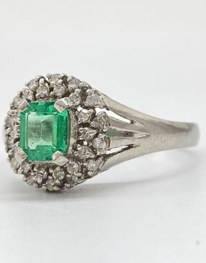 E0.51ct D0.2ct Pt900 4.6g Ring 