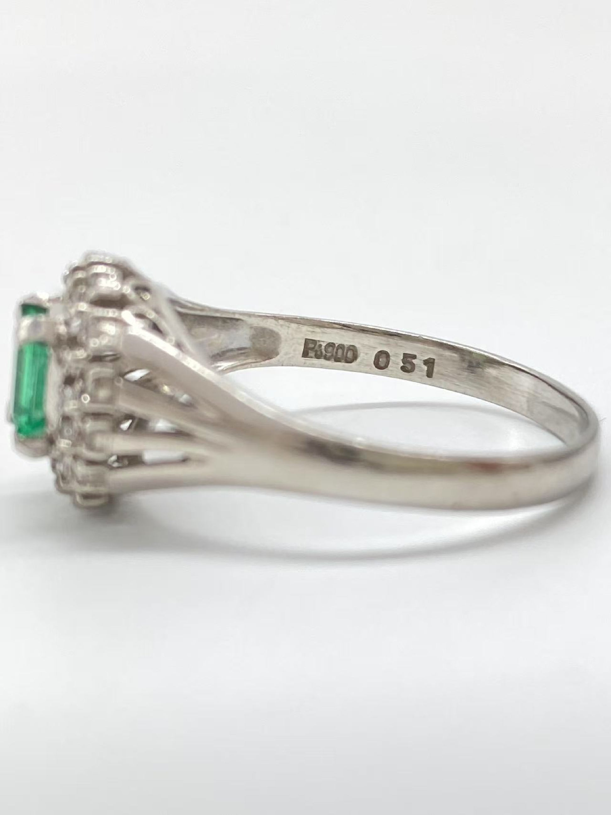 E0.51ct D0.2ct Pt900 4.6g Ring 
