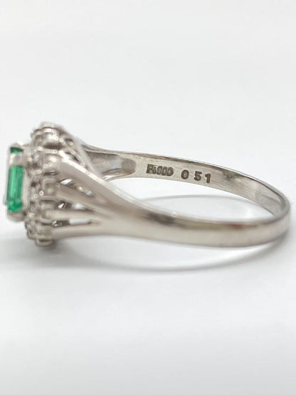 E0.51ct D0.2ct Pt900 4.6g Ring 