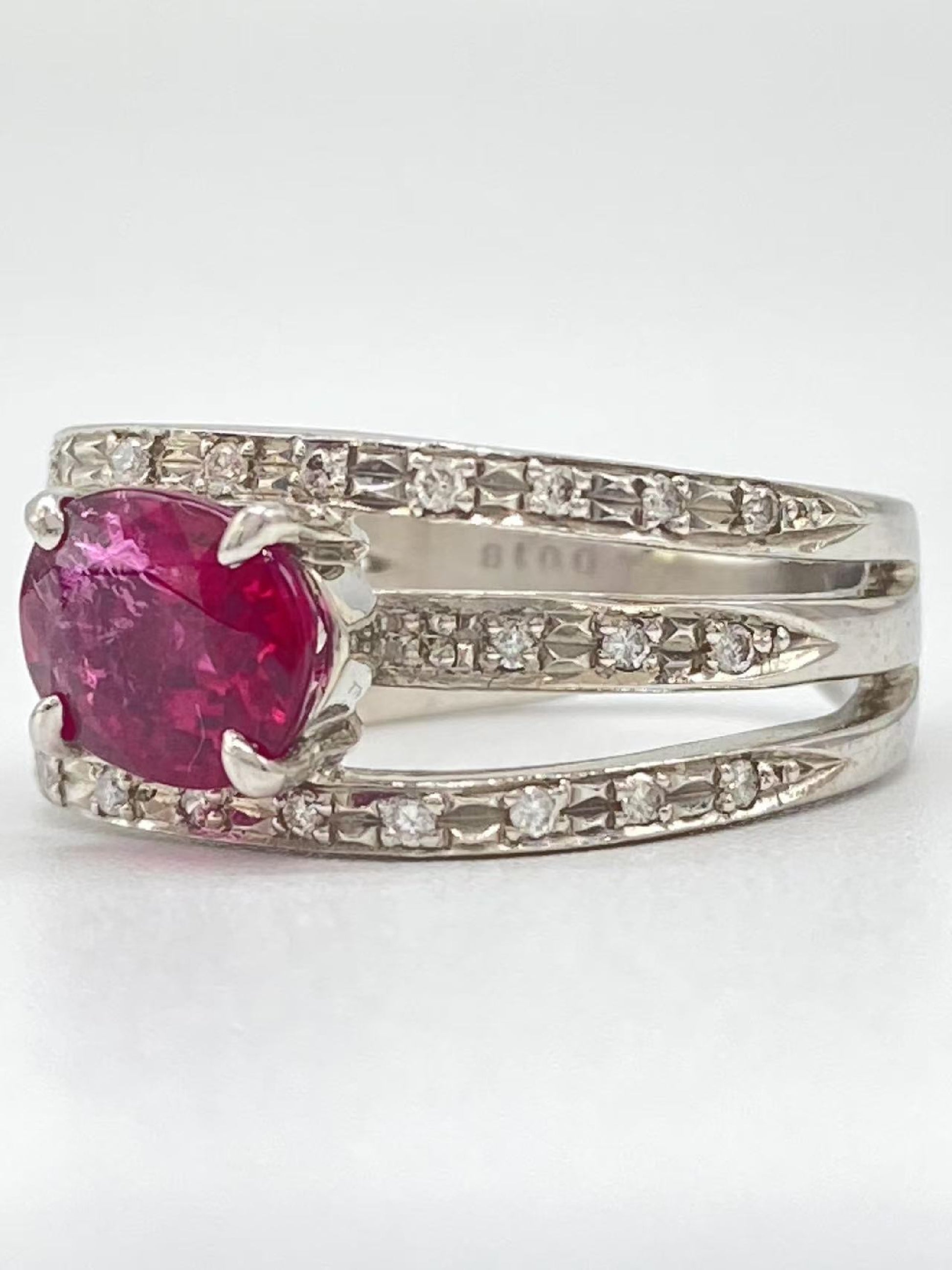 TL1.73ct D0.18ct Pt900 8.8g Ring 