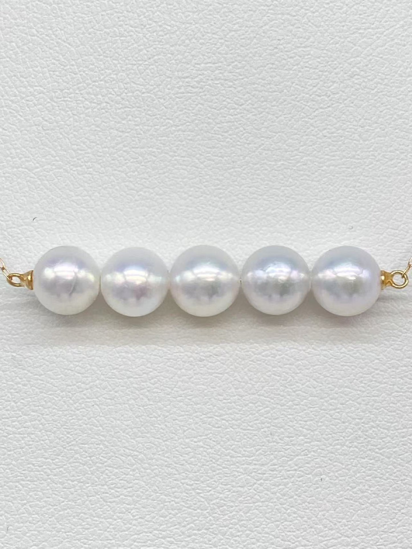 Pearl diameter approximately 7.0-7.3mm, 18K gold, 3.2g, necklace 