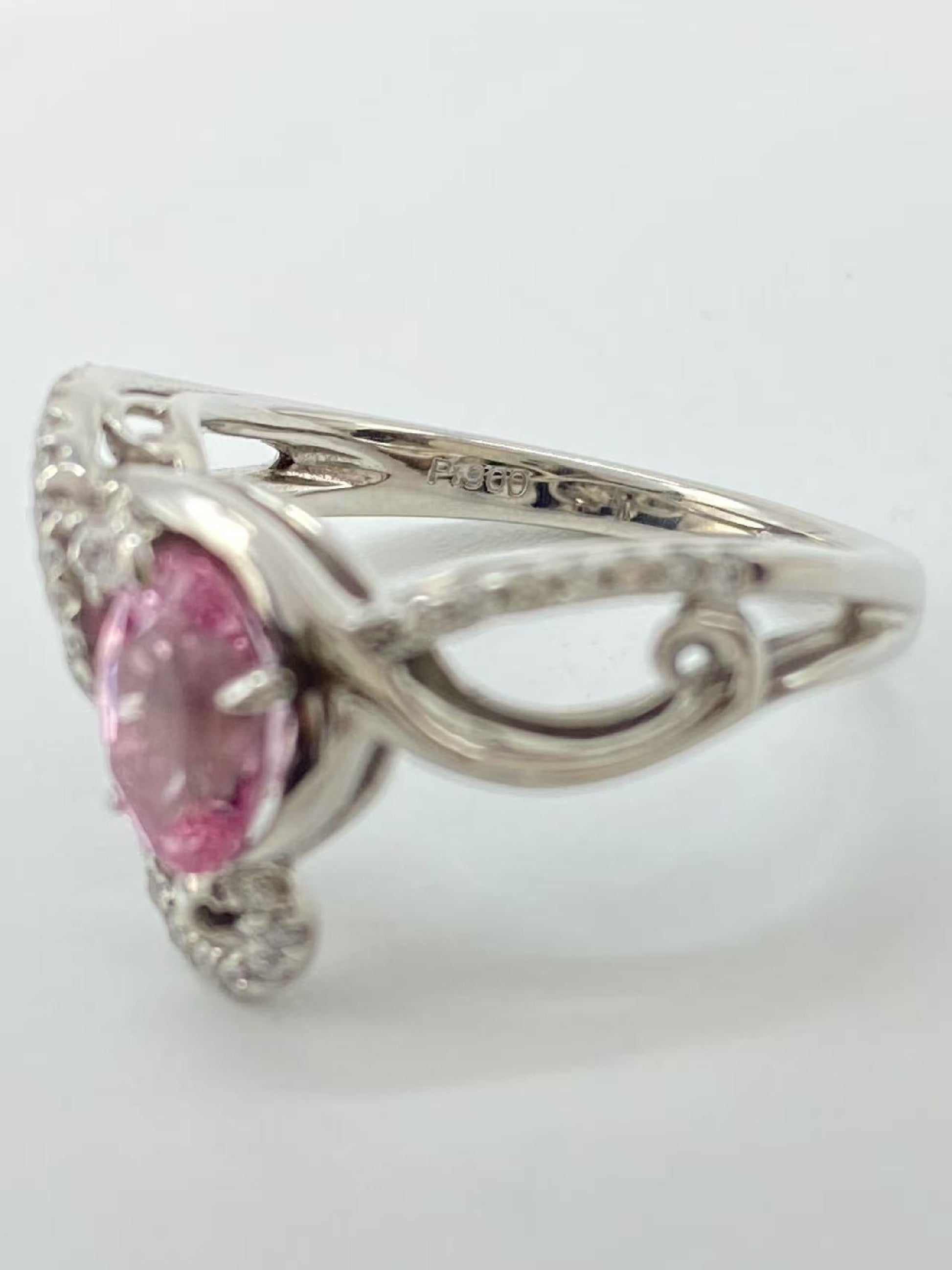 S1.439ct D0.19ct Pt900 6.0g Ring 