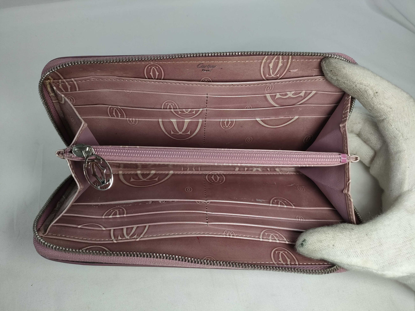 Cartier Happy Birthday Leather Long Wallet, Pink