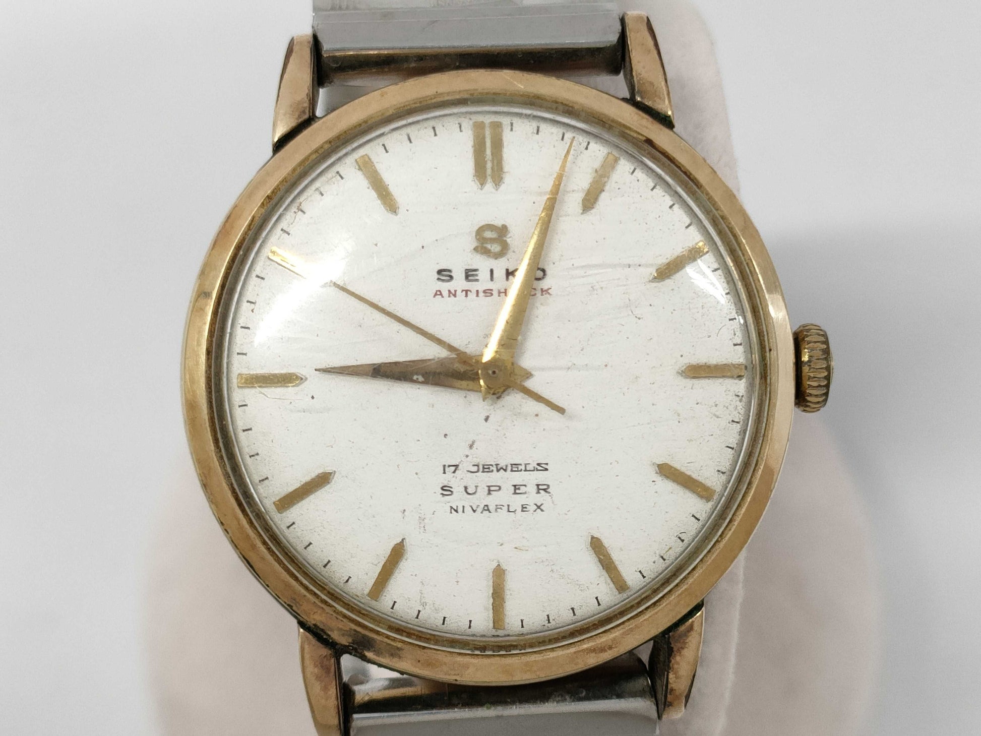 SEIKO Anti-Shock Hand-Wound Men's Watch, Current Condition, Unused