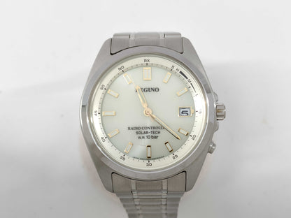 CITIZEN REGNO H415-S057515 040189 Radio-Controlled Solar Beige Dial Men's Watch