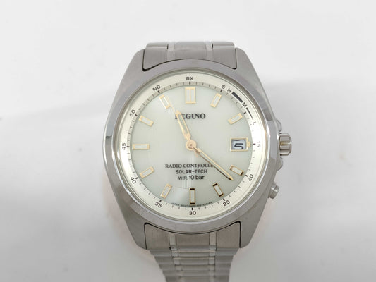 CITIZEN REGNO H415-S057515 040189 Radio-Controlled Solar Beige Dial Men's Watch