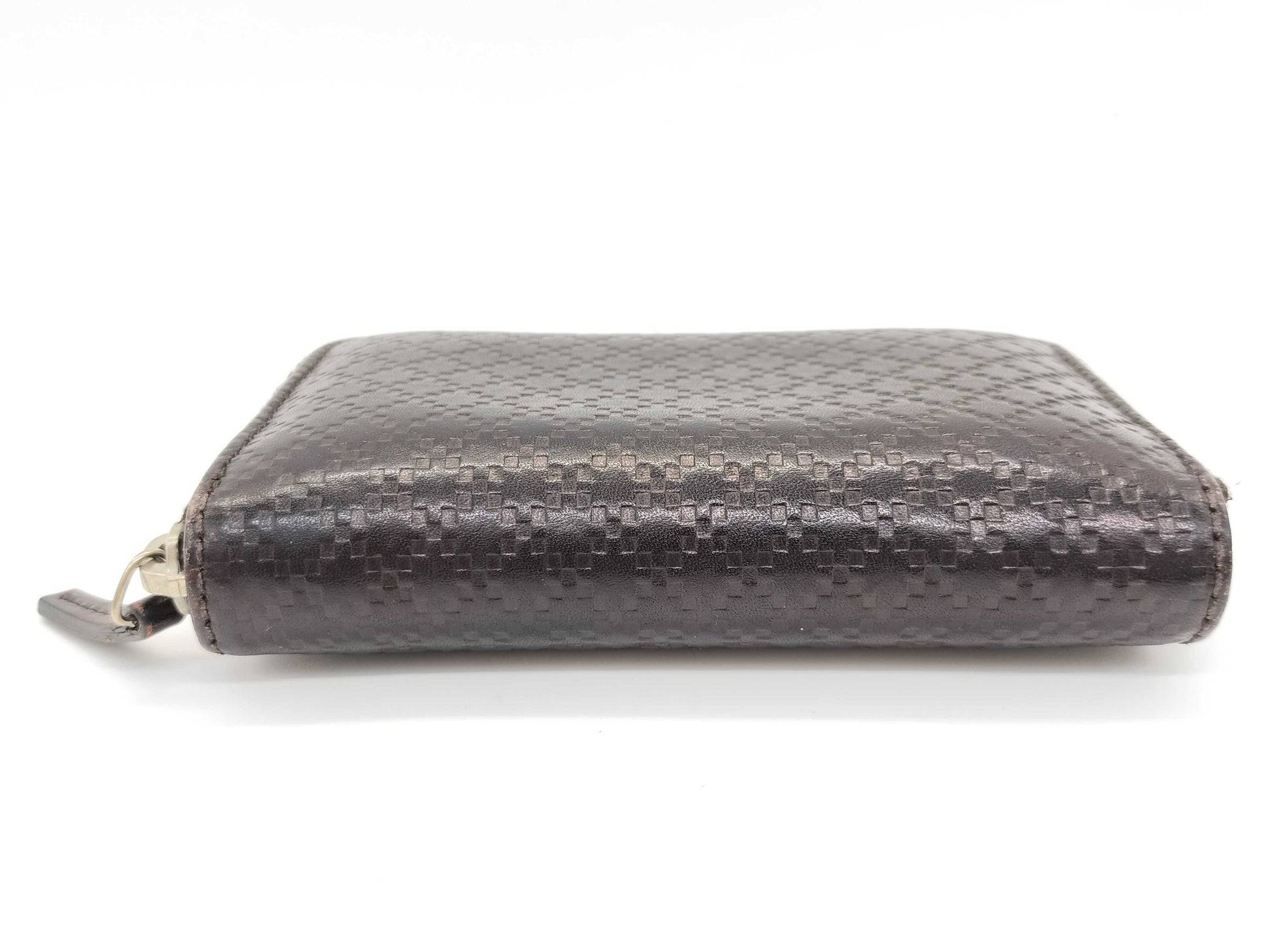 GUCCI GG Leather Zip-Around Coin Case 250465/203887 Brown
