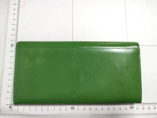 Yves Saint Laurent Leather Long Wallet Green