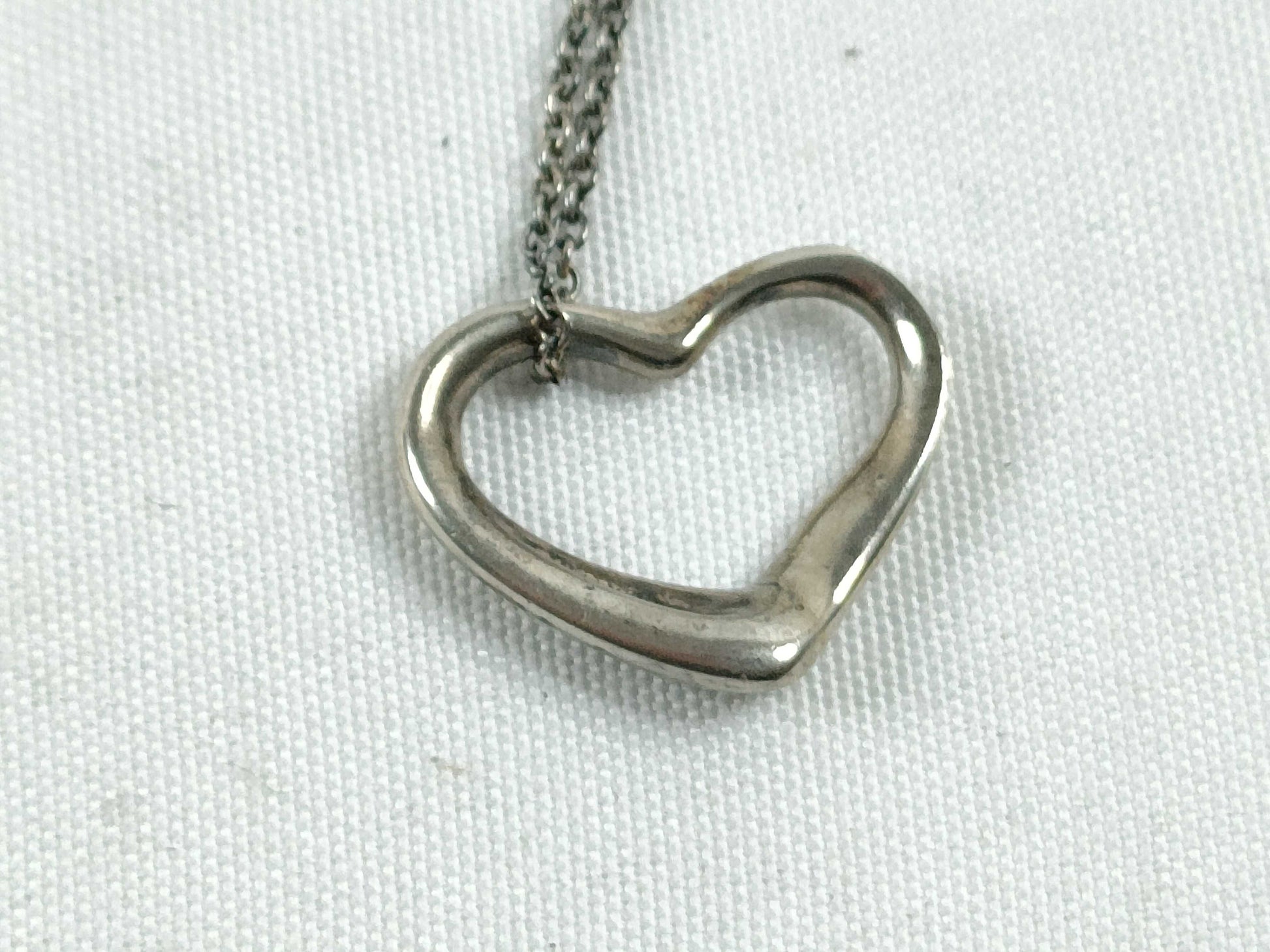 Tiffany & Co. Tiffany Open Heart Necklace SV925 Silver Necklace