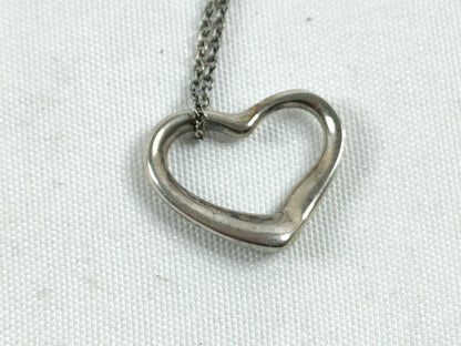 Tiffany & Co. Tiffany Open Heart Necklace SV925 Silver Necklace
