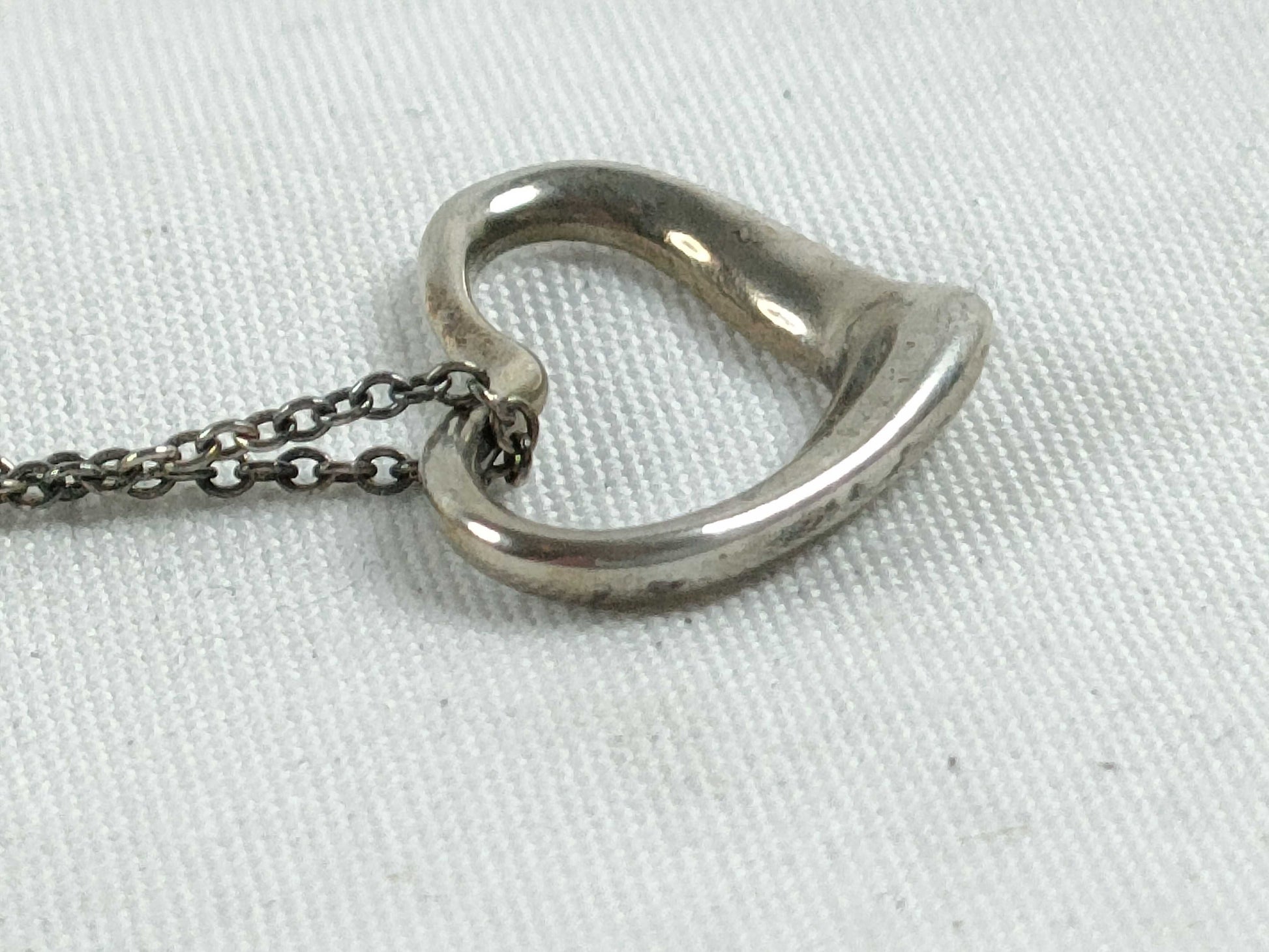 Tiffany & Co. Tiffany Open Heart Necklace SV925 Silver Necklace