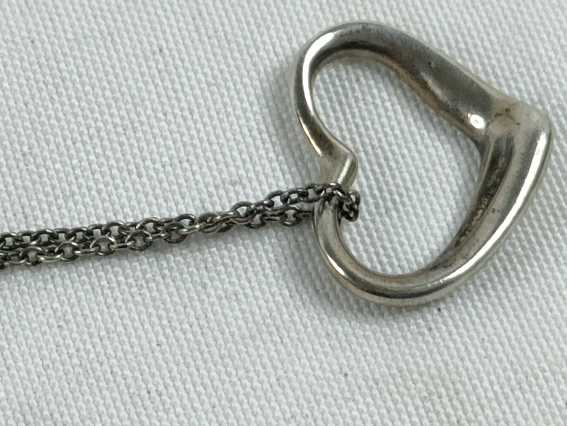 Tiffany & Co. Tiffany Open Heart Necklace SV925 Silver Necklace