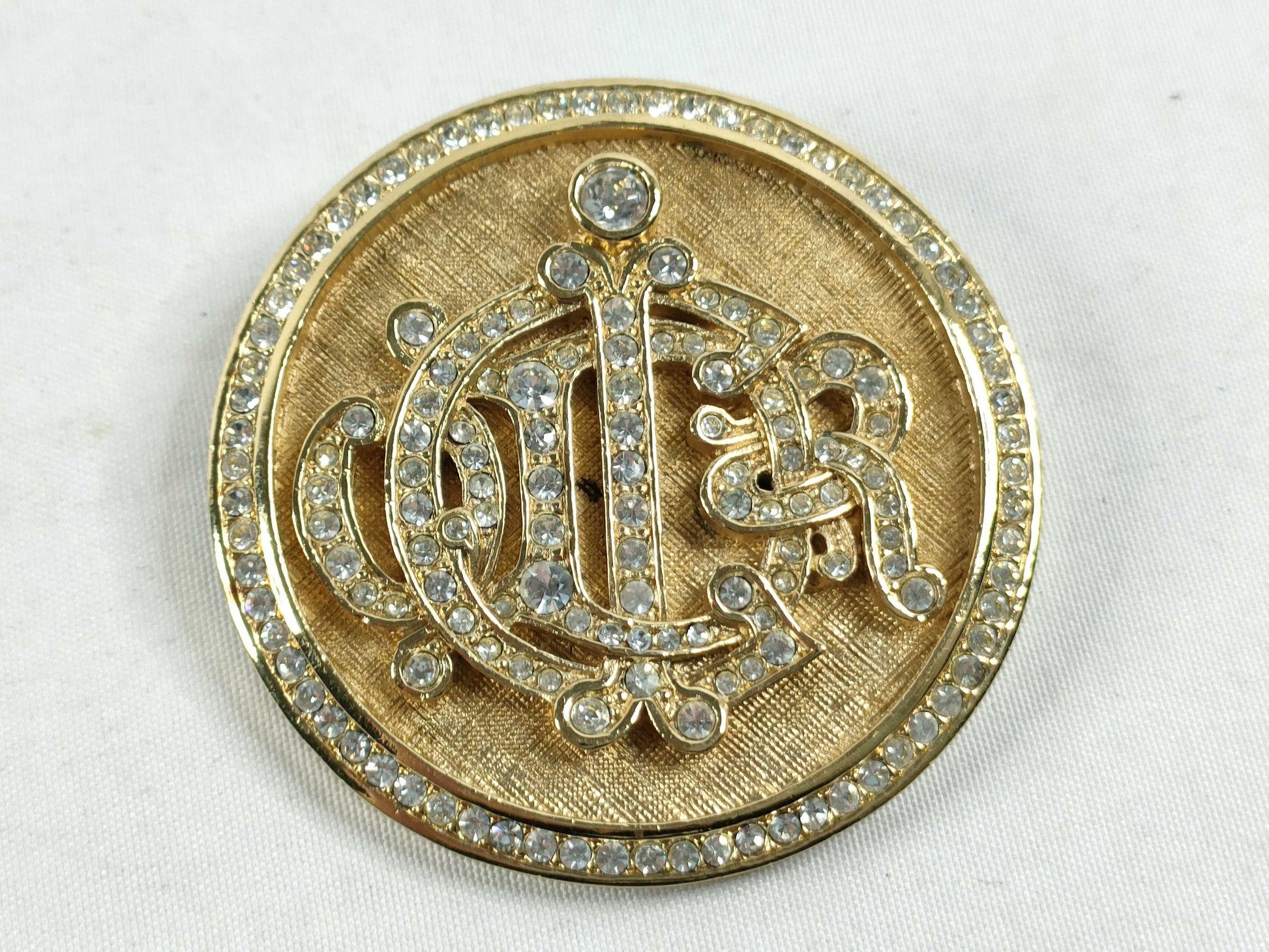 Dior Christian Dior Emblem Logo Brooch GP Gold Brooch