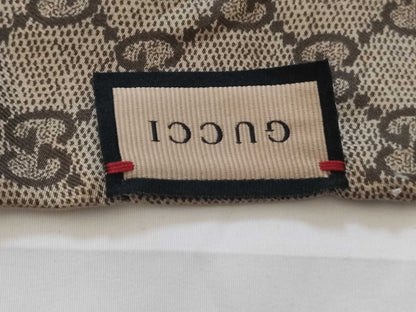GUCCI Gucci Sherry Line Horsebit Silk Scarf Beige Other Accessories
