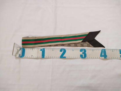 GUCCI Gucci Sherry Line Horsebit Silk Scarf Beige Other Accessories