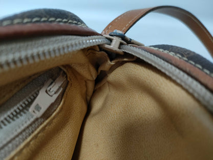 CELINE Triomphe PVC Shoulder Bag Brown Shoulder Bag