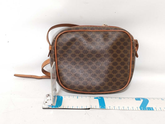 CELINE Triomphe PVC Shoulder Bag Brown Shoulder Bag