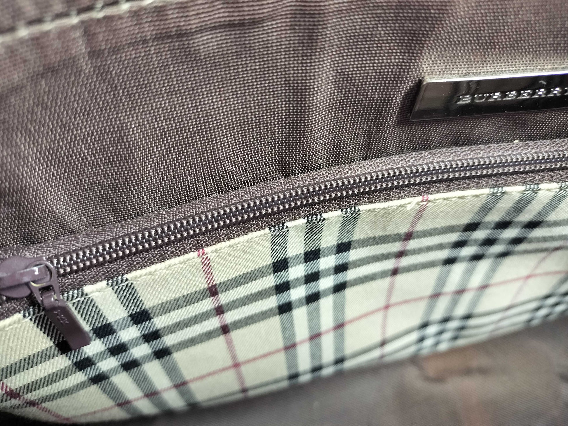 BURBERRY Leather Handbag Brown Handbag