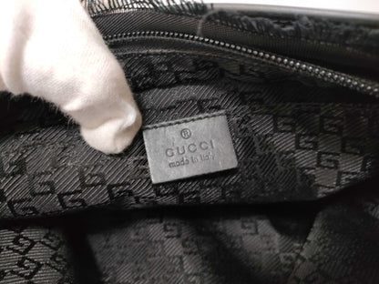 GUCCI Nylon Canvas Shoulder Bag 019・0375 001553 Black Shoulder Bag