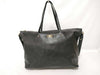 Salvatore Ferragamo Gancini Leather 2-Way Tote Bag AB-21F 651 Black