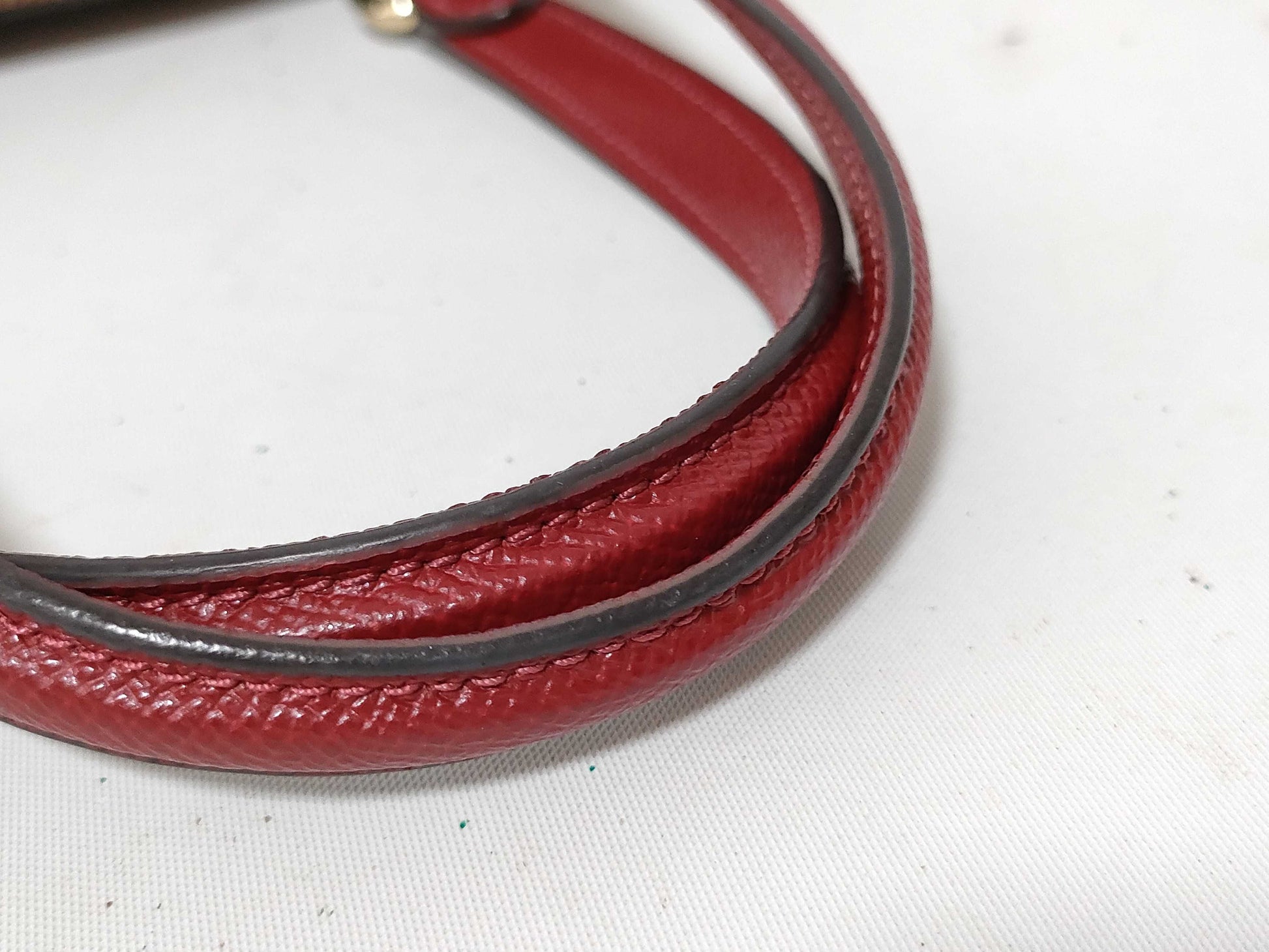 COACH Leather 2-Way Handbag F25395 Red Handbag