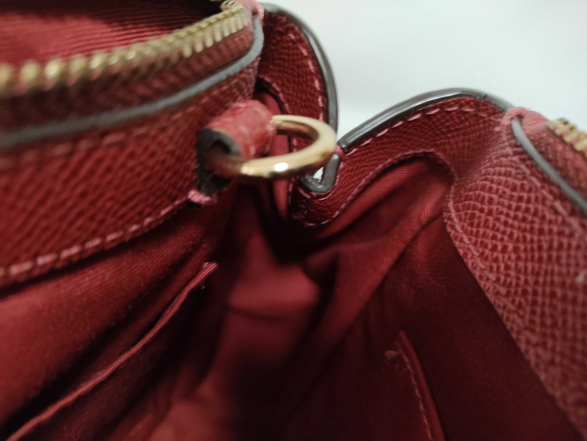 COACH Leather 2-Way Handbag F25395 Red Handbag