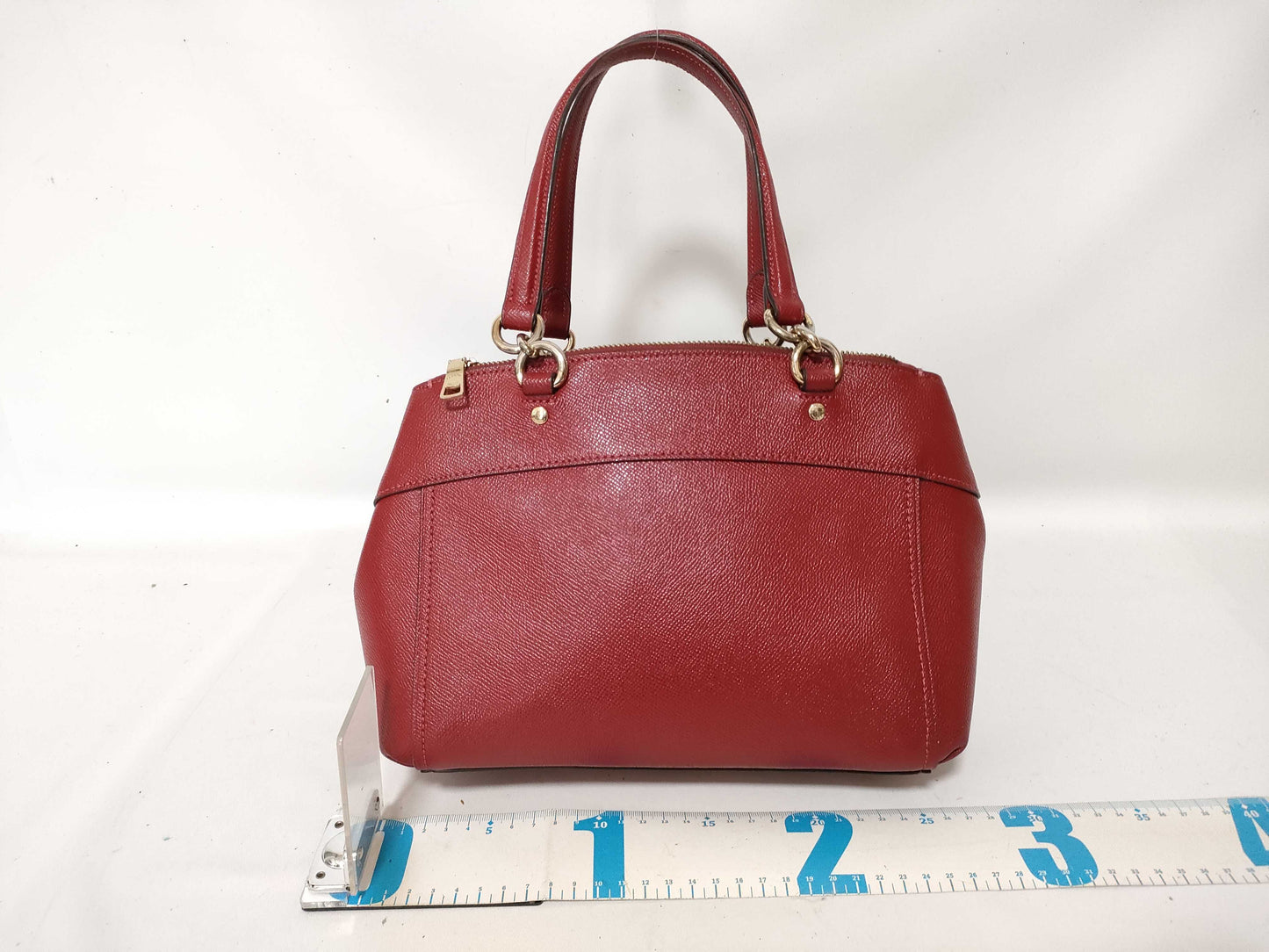 COACH Leather 2-Way Handbag F25395 Red Handbag