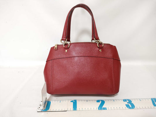 COACH Leather 2-Way Handbag F25395 Red Handbag