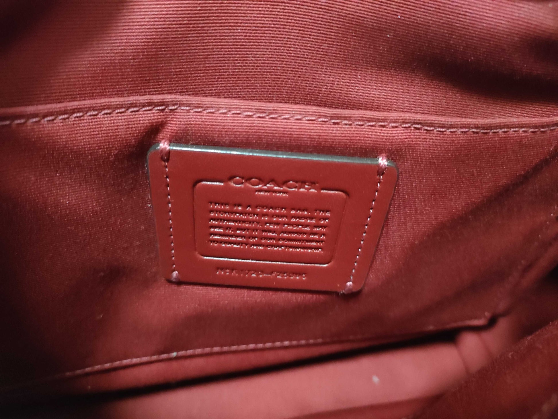 COACH Leather 2-Way Handbag F25395 Red Handbag