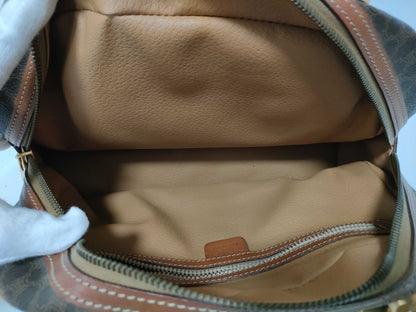 CELINE Macadam PVC and Leather Handbag M95 Brown
