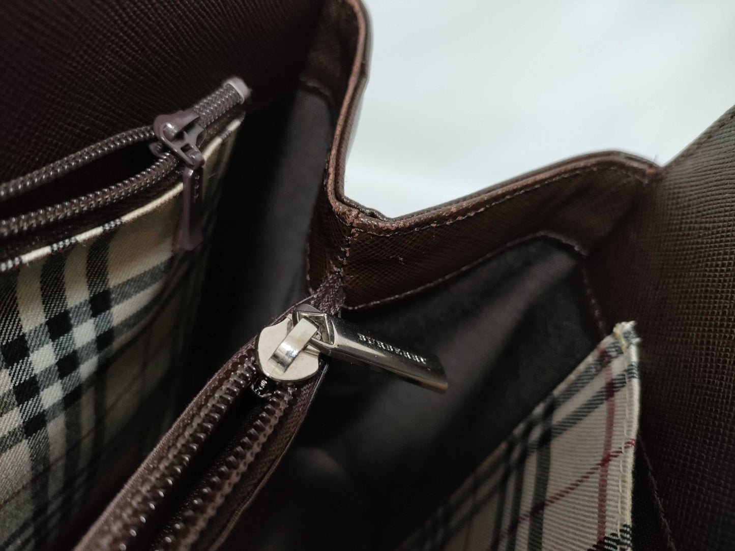 BURBERRY Leather Handbag Brown Handbag