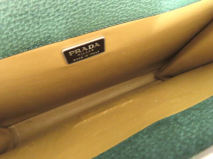 PRADA Prada Leather Business Bag Green Business Bag