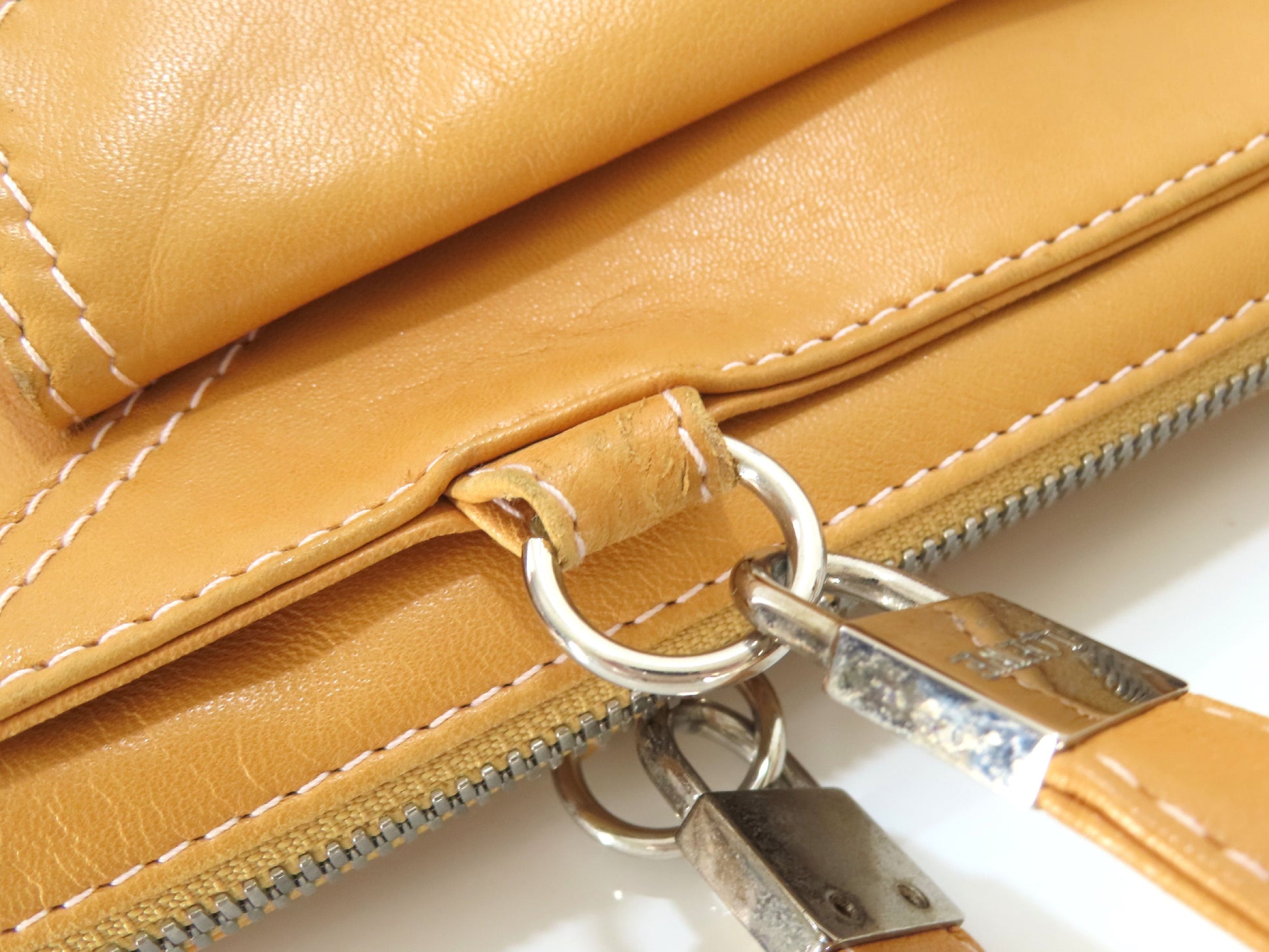 LOEWE Anagram Leather Handbag Brown