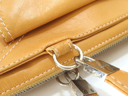 LOEWE Anagram Leather Handbag Brown