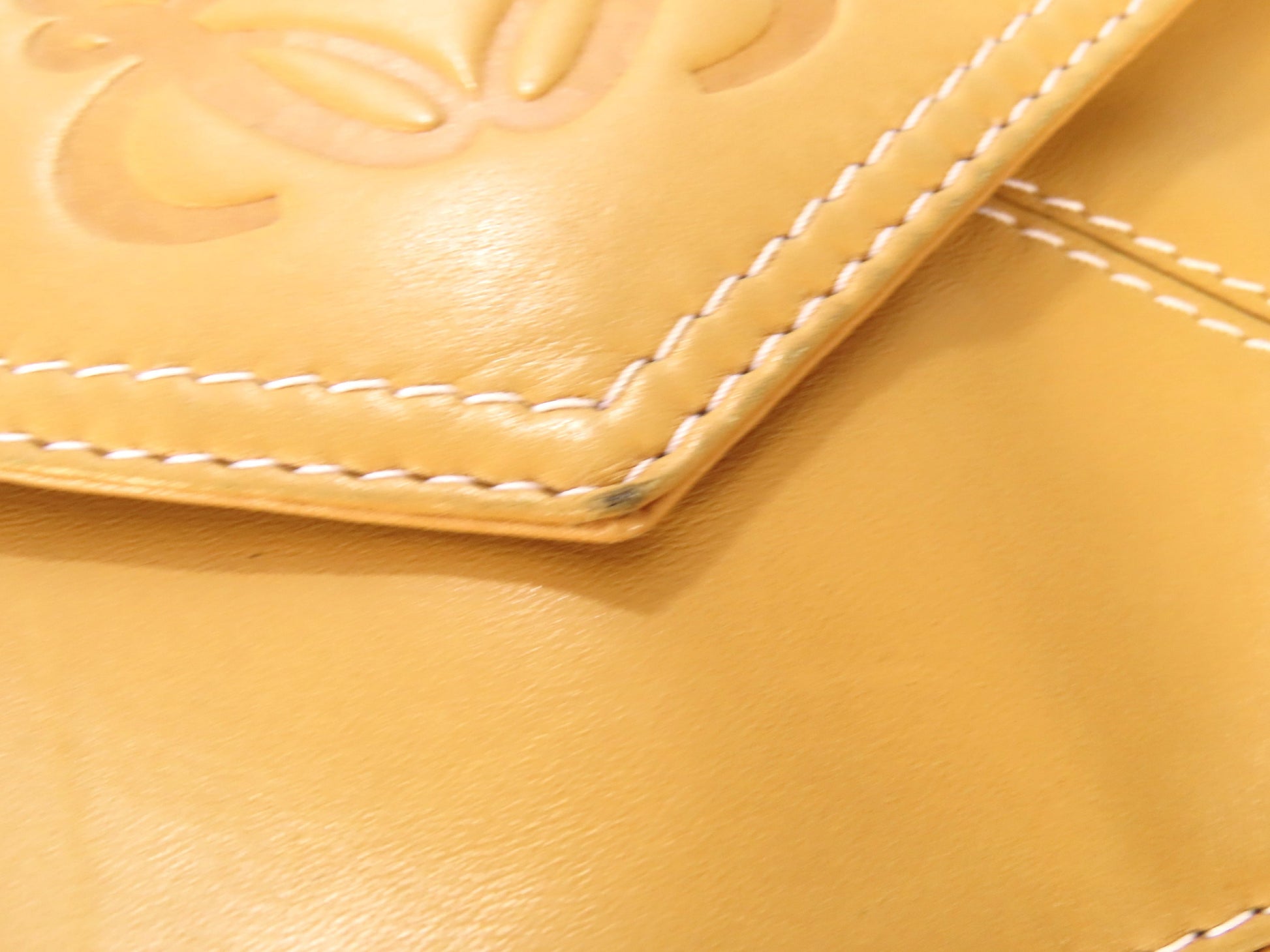 LOEWE Anagram Leather Handbag Brown