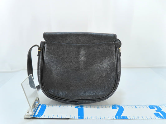 Burberrys Leather Shoulder Bag Black Shoulder Bag