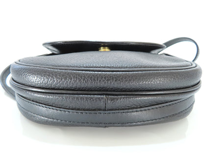 Burberrys Leather Shoulder Bag Black Shoulder Bag