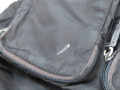 PRADA Prada Tessuto Shoulder Bag with Triangle Logo Plate, Black