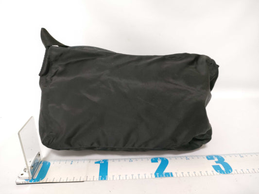 PRADA Nylon Prada Triangle Logo Plate Tessuto Body Bag Black Shoulder Bag