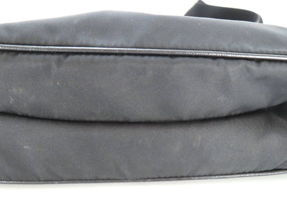 PRADA Tessuto Shoulder Bag BT175Z Black with Triangle Logo Plate