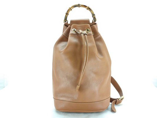 GUCCI Bamboo Leather Body Bag 003-2113-0036 Brown Shoulder Bag