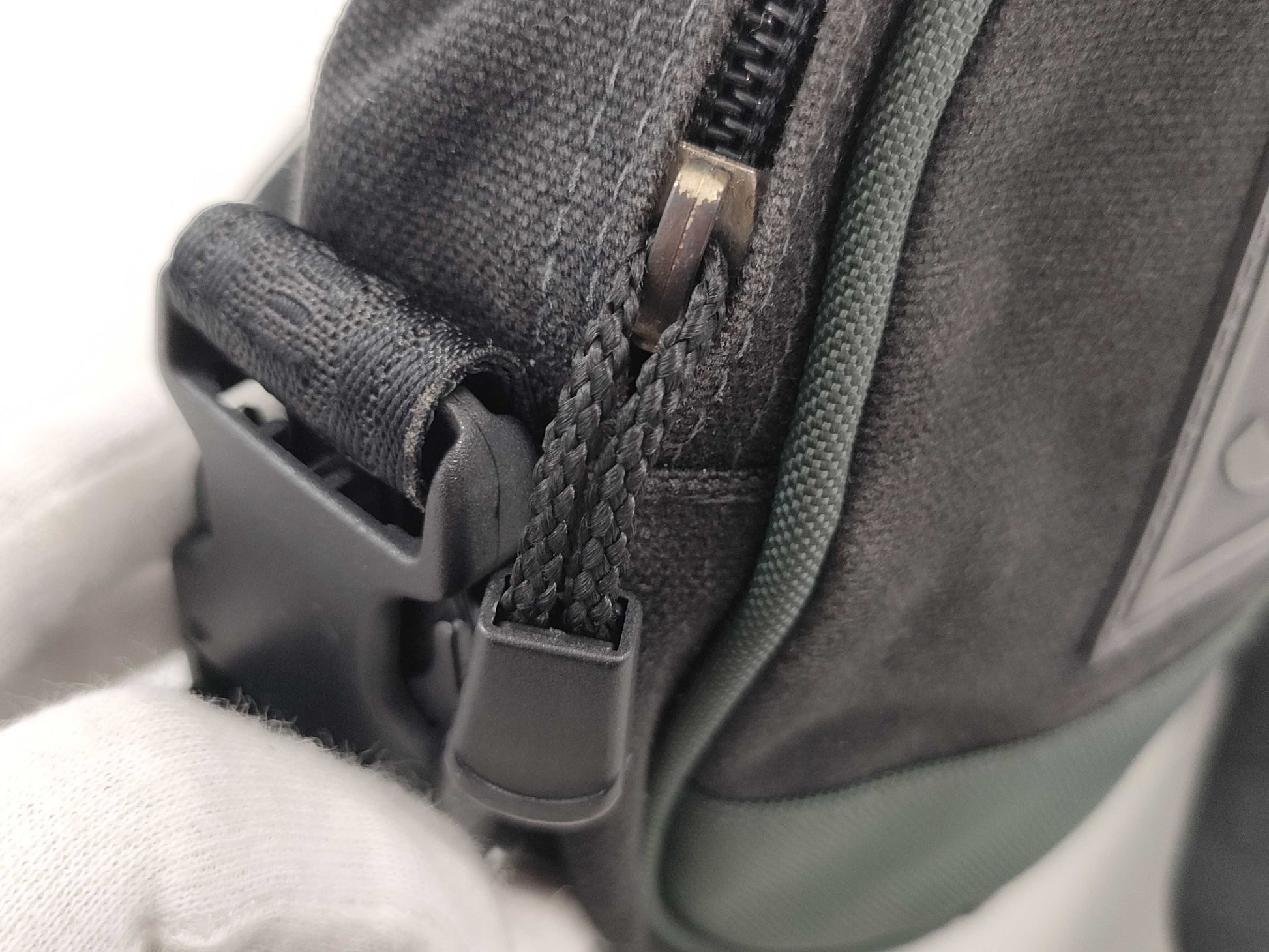 CHANEL Sport Line Canvas Shoulder Bag 8557503 Black x Green Shoulder Bag