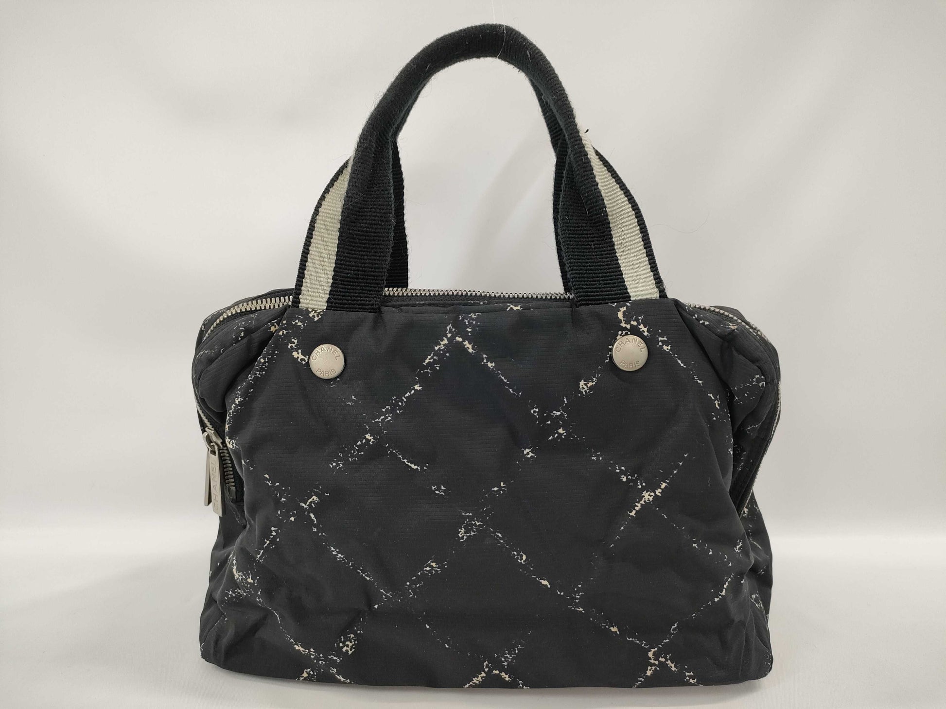 CHANEL Travel Line Nylon Mini Boston Bag 5737031 Black Handbag