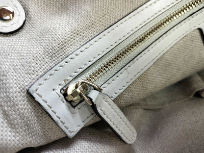 GUCCI Canvas Handbag 247209 525040 Ivory Tote Bag