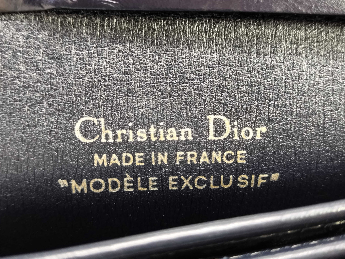 Dior Trotter Christian Dior Trotter Canvas Chain Shoulder Bag Navy