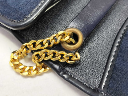 Dior Trotter Christian Dior Trotter Canvas Chain Shoulder Bag Navy